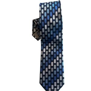 Croft & Barrow Blue and Gray Patterned Tie